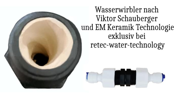 Wasserwirbler mit Viktor Schauberger und EM-Keramik-Technologie, ideal für Osmoseanlagen, exklusiv bei Retec Water Technology zur Energetisierung und Vitalisierung von Wasser.